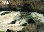 Fin Rock - above hole (28K)