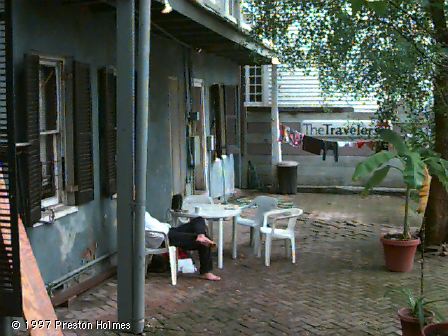 Hostel courtyard